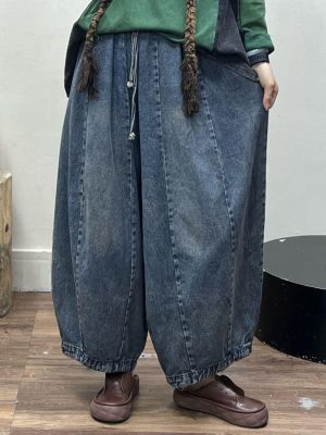 Pantalon jean sarouel femme